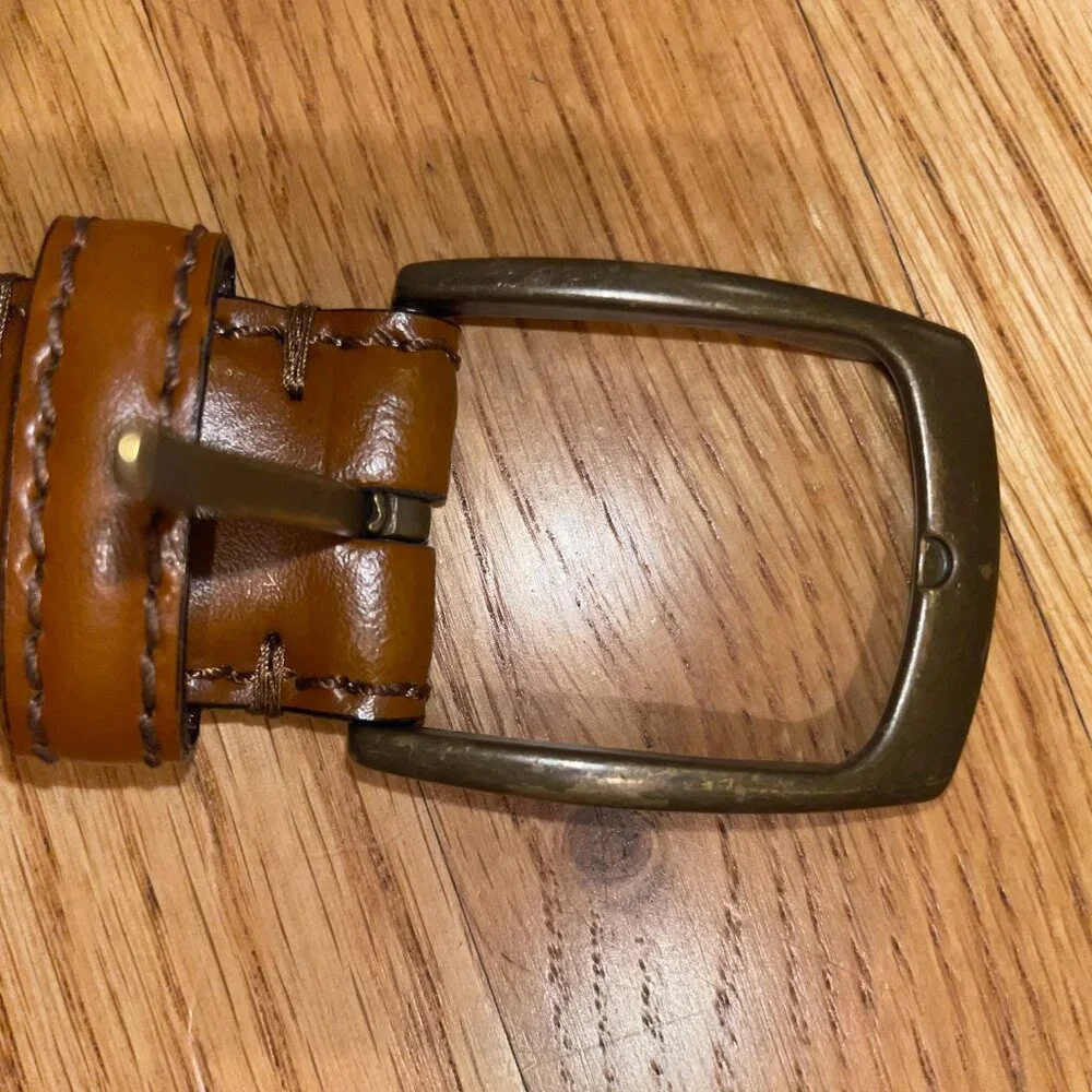Men’s Italian Leather Belt Handcrafted in Italy | Tan Cognac Brown | 40/100
